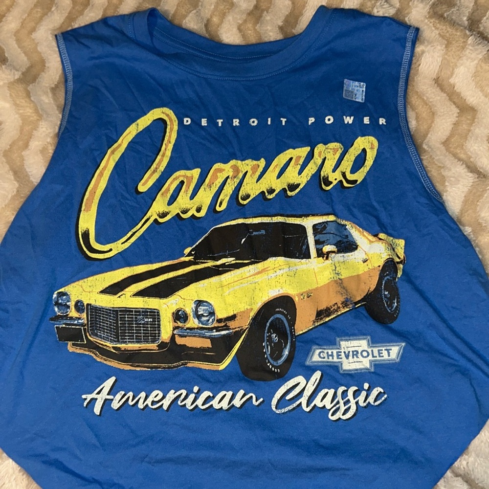 NWT Chevy Camaro cropped graphic tank